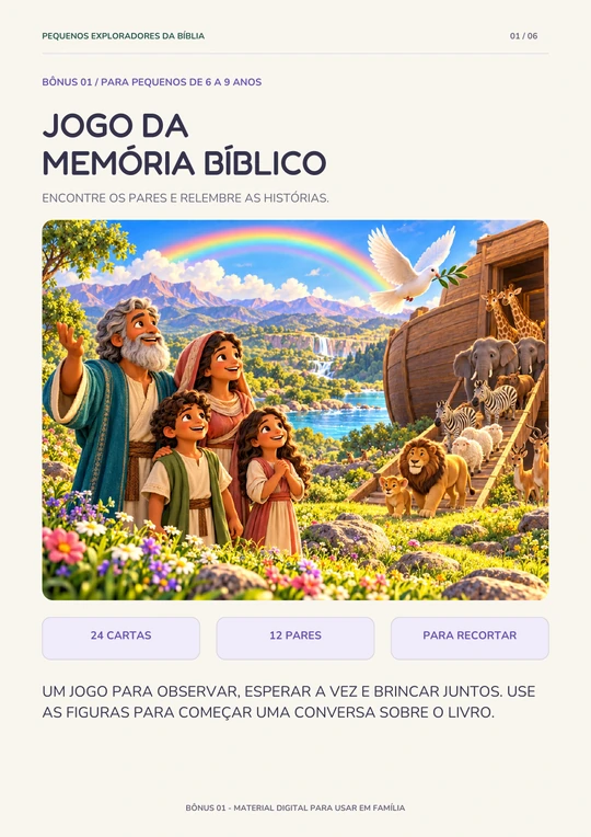 Capa do bônus Jogo da Memória Bíblico